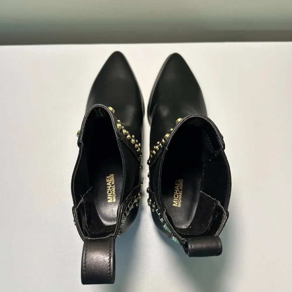 Michael Kors Kinlee Astor Studded Leather Ankle Boot - Picture 6 of 12